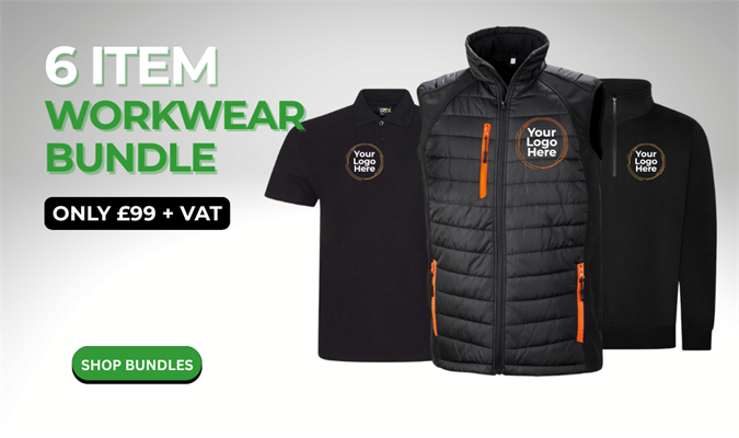 6 items workwear Bundle deal / embroidered with your own logo 