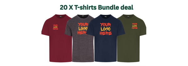 20X T-shirts Printed 