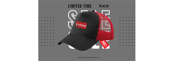 12 Snapback Trucker Cap Customize it with your