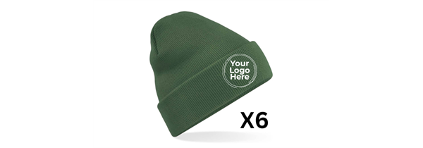 Winter Beanie Bundle (x6) – Embroidered Headwear