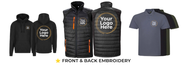 Premium Branding Bundle  – 3 Polo Shirts, 2 Hoodies & 1 Gilet