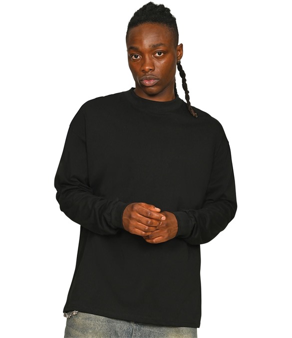 Casual Ringspun Combed 180 Oversize Extended Neck Long Sleeve Tall T
