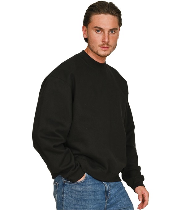 Casual Premium Combed 450 Boxy Oversized Extended Neck Sweatshirt