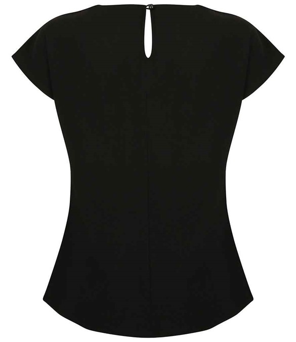 Henbury Ladies Pleat Front Short Sleeve Blouse