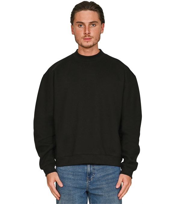 Casual Premium Combed 450 Boxy Oversized Extended Neck Sweatshirt