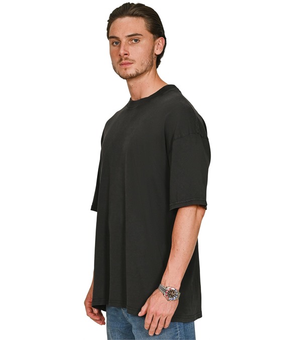 Casual Ringspun 150 Acid Wash Oversize Extended Neck T