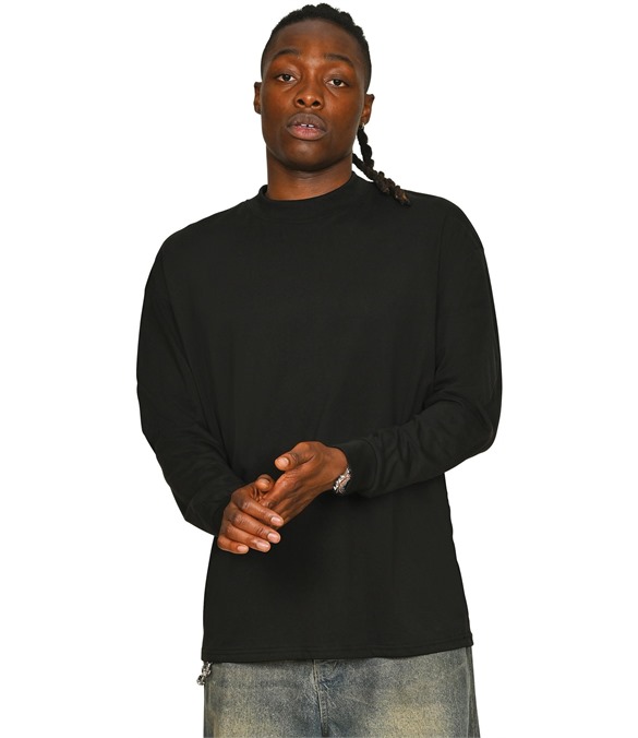 Casual Ringspun Combed 180 Oversize Extended Neck Long Sleeve T