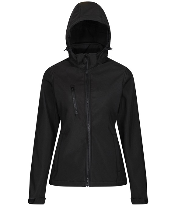 Women's venturer 3-layer hooded softshell jacket