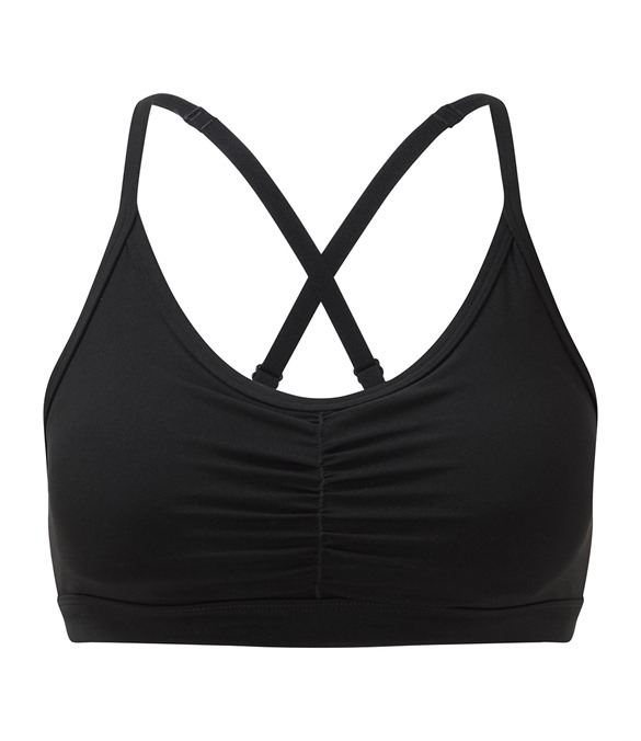 Women's TriDri? ruched sports bra (medium impact)