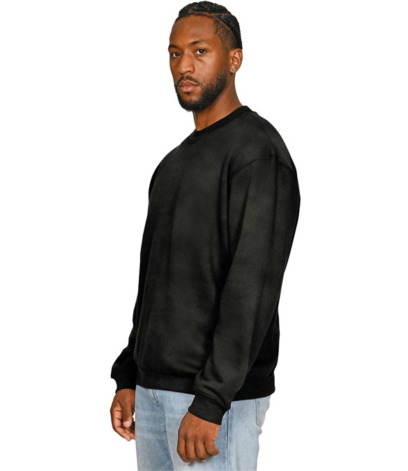 Casual Premium Combed 330 Acid Wash Oversized Extended Neck Sweatshirt