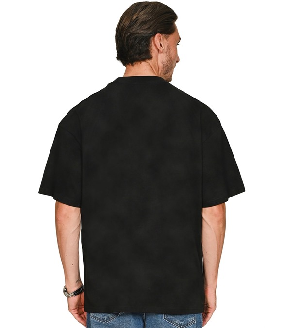 Casual Ringspun Combed 220 Acid Wash Oversize Extended Neck T