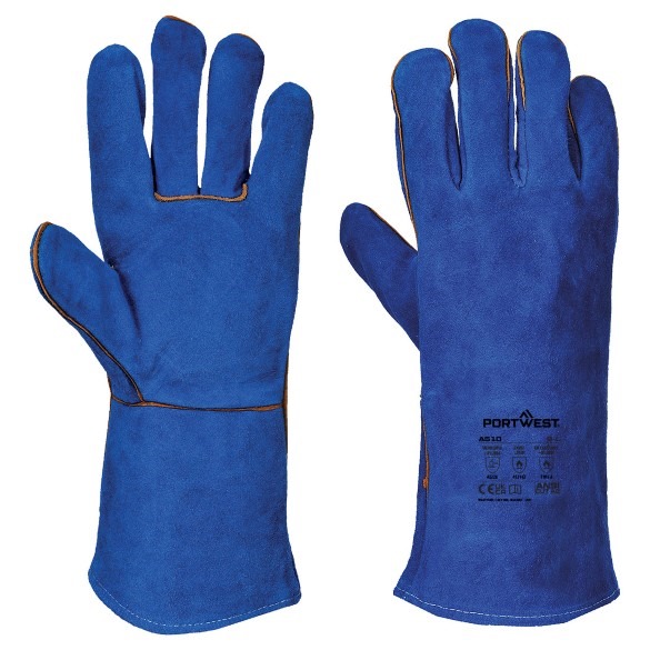 Welders 210 Split Leather Blue Gauntlet