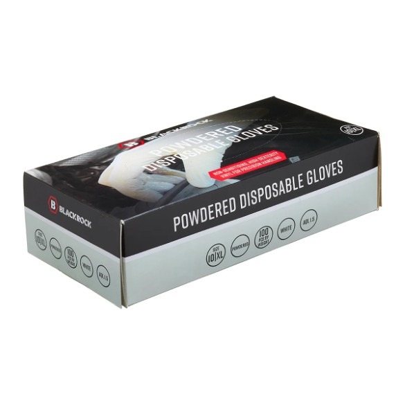 Blackrock Powdered Disposable Gloves Box 100 pcs