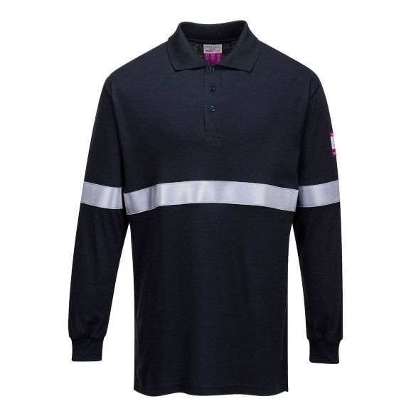 Modaflame Knit FR Long Sleeve Polo Shirt