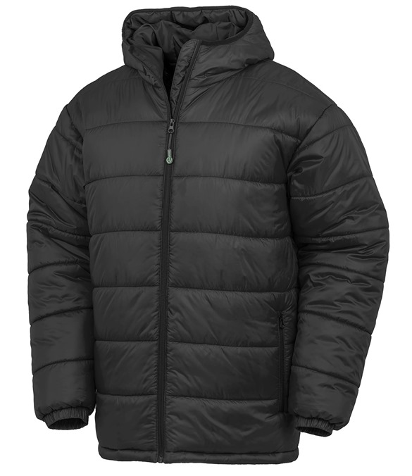 Recycled hooded padded parka