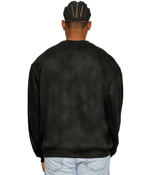 Casual Premium Combed 330 Acid Wash Oversized Extended Neck Sweatshirt