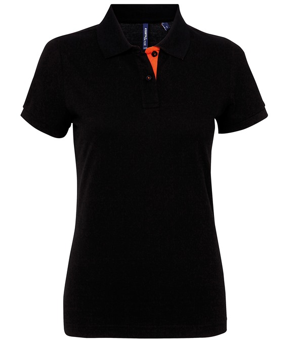 Women's contrast polo