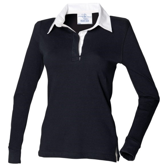Women&#39;s long sleeve plain rugby shirt