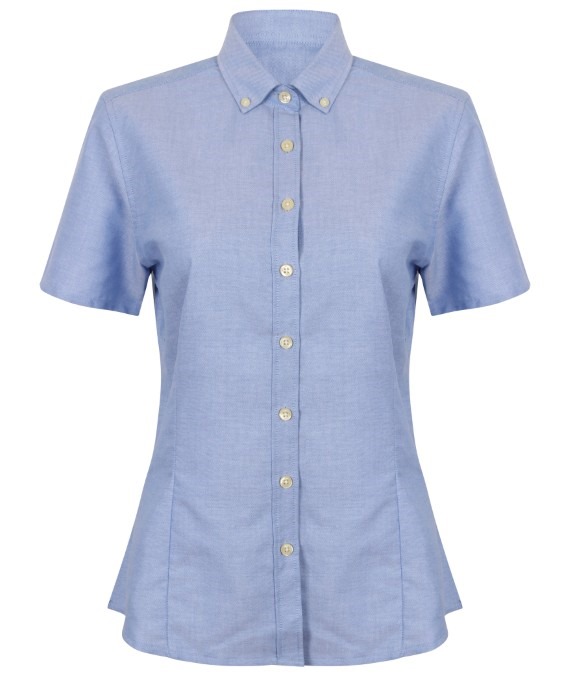 Women&#39;s modern short sleeve Oxford shirt