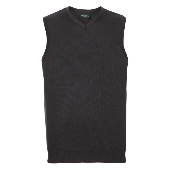 V-neck sleeveless knitted sweater