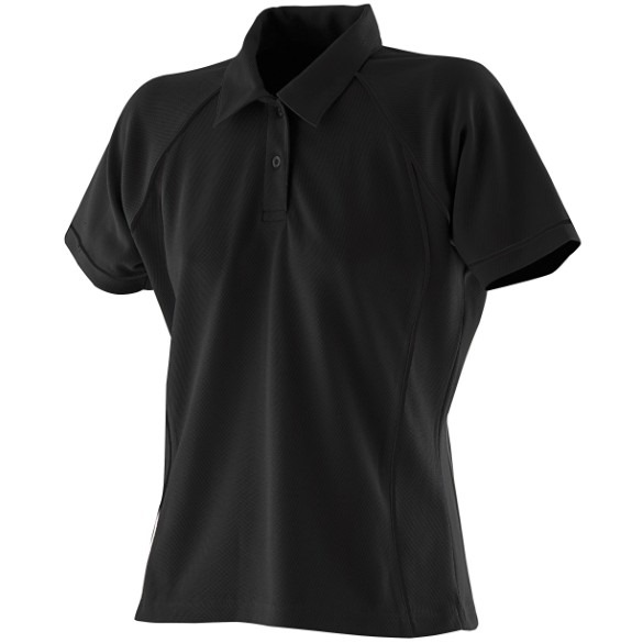 Women's piped performance polo
