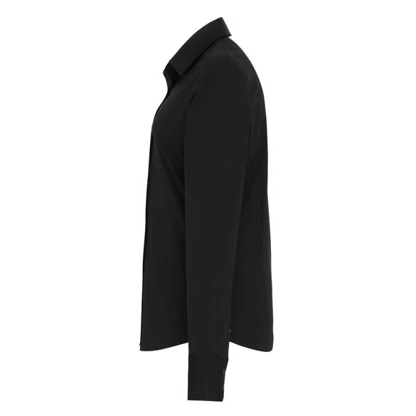 Women's stretch fit cotton poplin long sleeve blouse