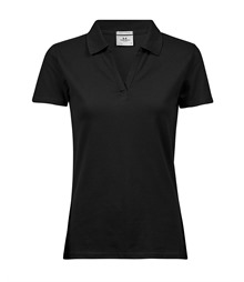 Women?s luxury stretch v-neck polo (1409)