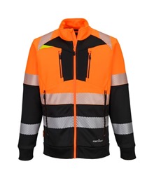 DX4 Hi-Vis Class 1 Funnel Neck Zipped Sweatshirt