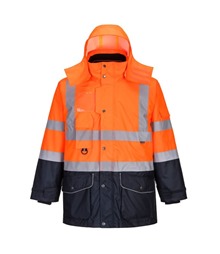 Hi-Vis Breathable 7-in-1 Contrast Traffic Jacket