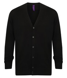 Henbury Lightweight Cotton Acrylic V Neck Cardigan