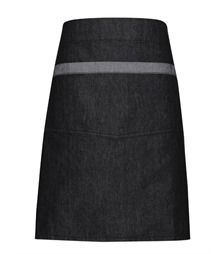 Domain contrast denim waist apron