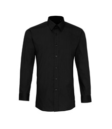 Poplin fitted long sleeve shirt