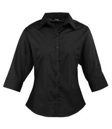 Women's ? sleeve poplin blouse