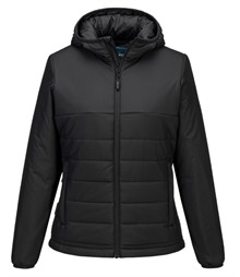 Women?s professional hooded insulated baffle jacket (S613)