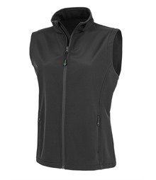 Women's recycled 2-layer printable softshell bodywarmer