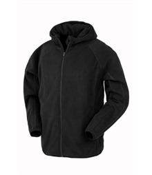 Recycled hooded microfleece jacket