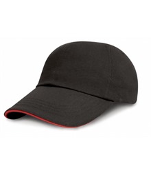 Low-profile heavy brushed cotton cap with sandwich peak