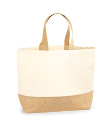 Jute base canvas tote XL