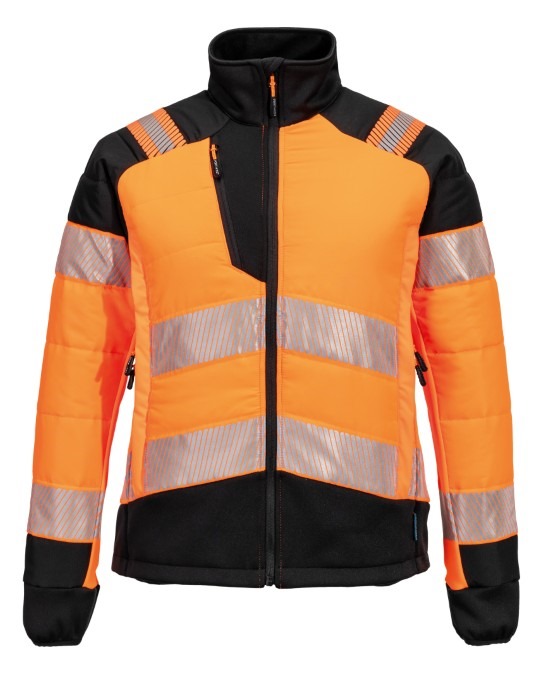 Women?s PW3 Hi-vis hybrid baffle jacket (T171)
