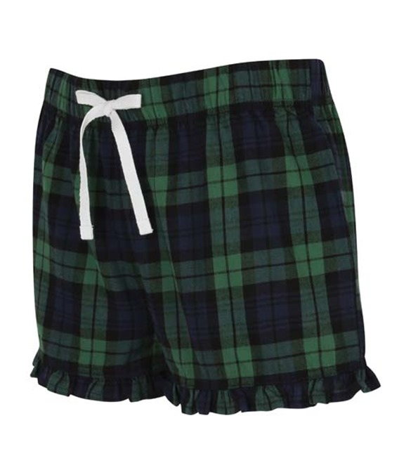 Women's tartan frill shorts