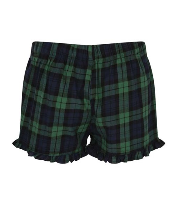 Women's tartan frill shorts