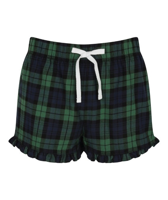 Women's tartan frill shorts