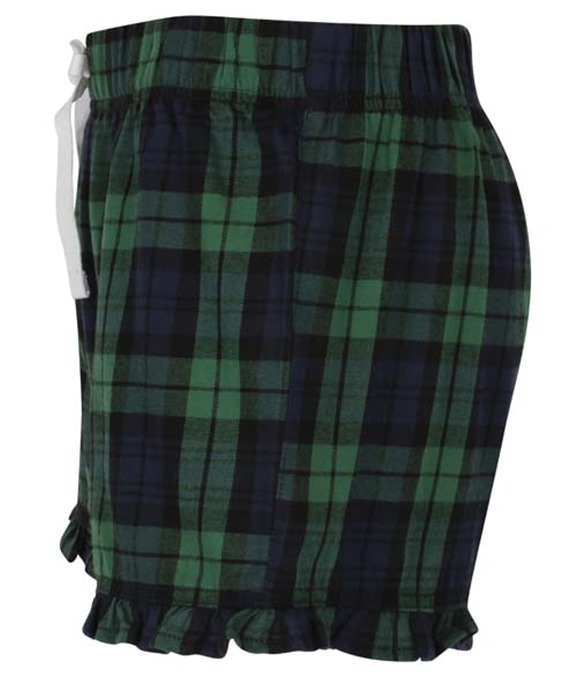 Women's tartan frill shorts
