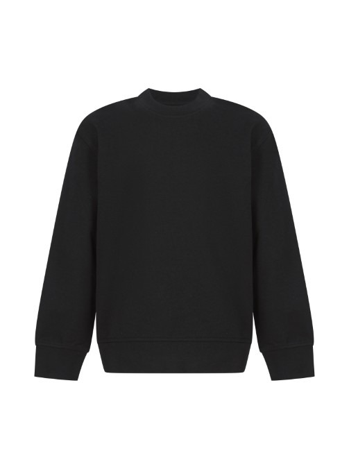 Kids sustainable fashion curved hem sweatshirt