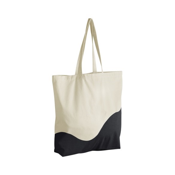 Organic cotton wave print maxi tote